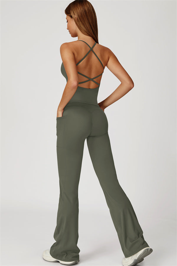 The Propel Crop Top Flared Leggings 2-Piece Set
