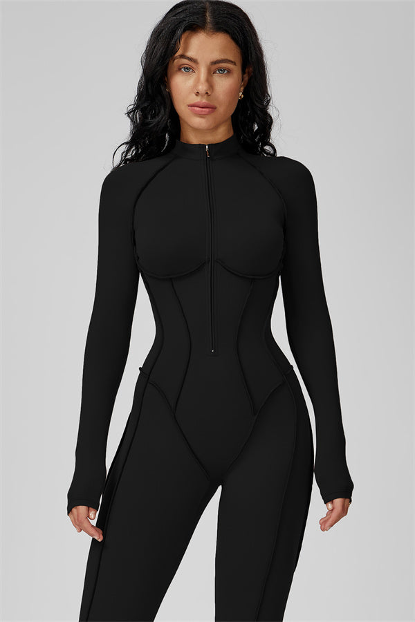 The Anew Zipper Jumpsuit Black