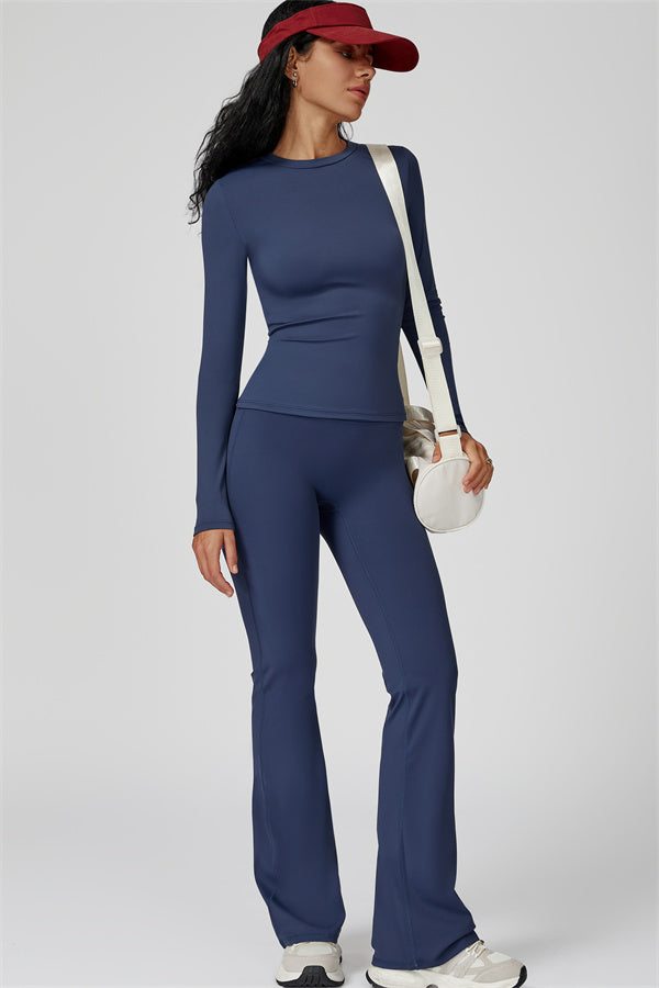 The Oasis Long Sleeve T-shirt Flared Leggings 2-Piece Set