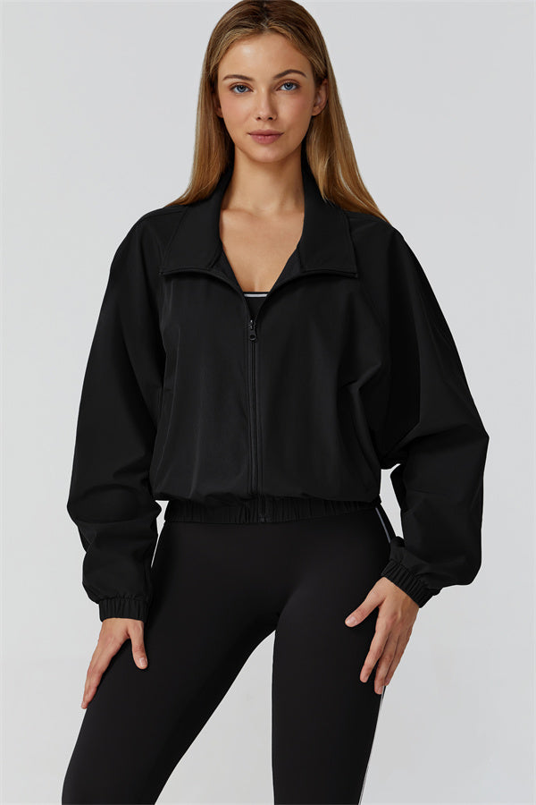 The Venus Zip Jacket Leggings 2-Piece Set Black