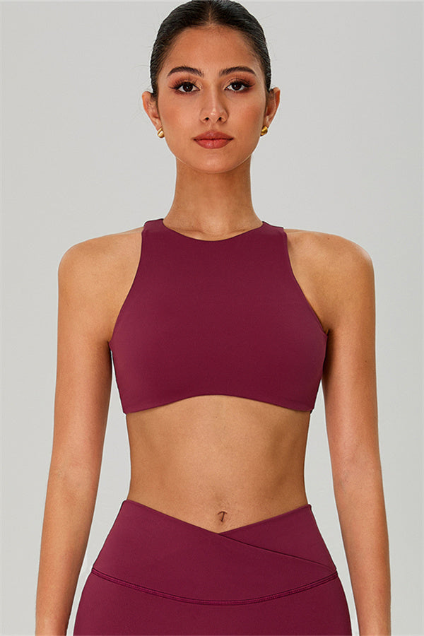 The Jewel Crop Top Burgundy