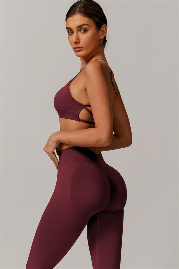 The Nova Luxe Leggings Burgundy