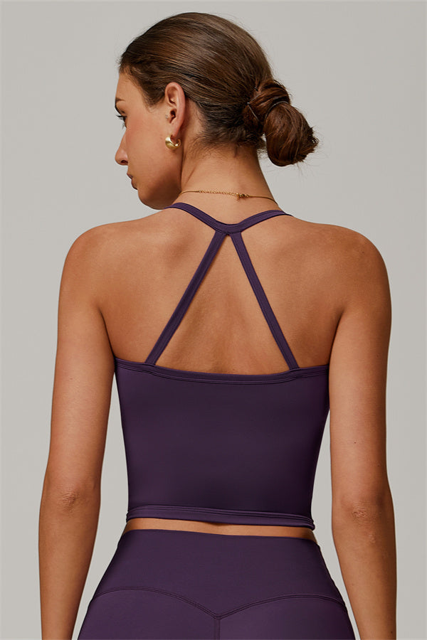 Athena Celeste Crop Vest Plum Purple