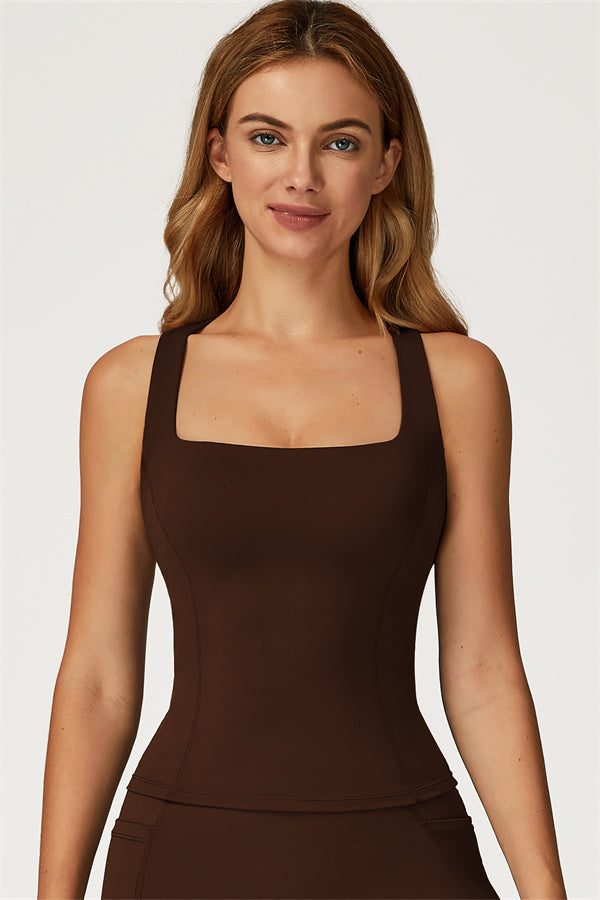 The Glacier Crop Tank Flared Leggings 2-Piece Set