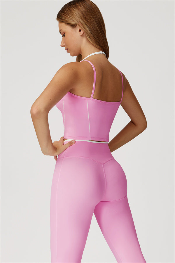 The Radiant Crop Top Flared Leggings 2-Piece Set