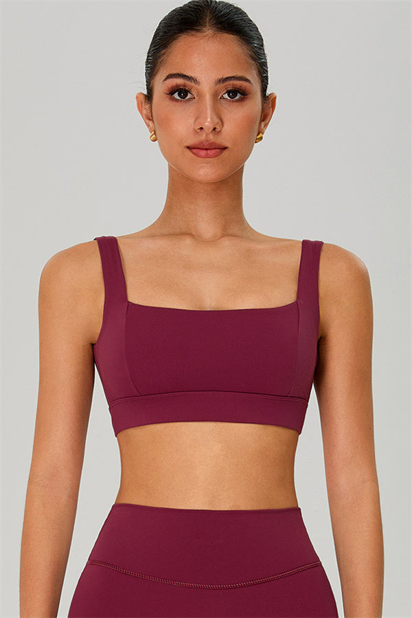The Jewel Sports Bra Burgundy