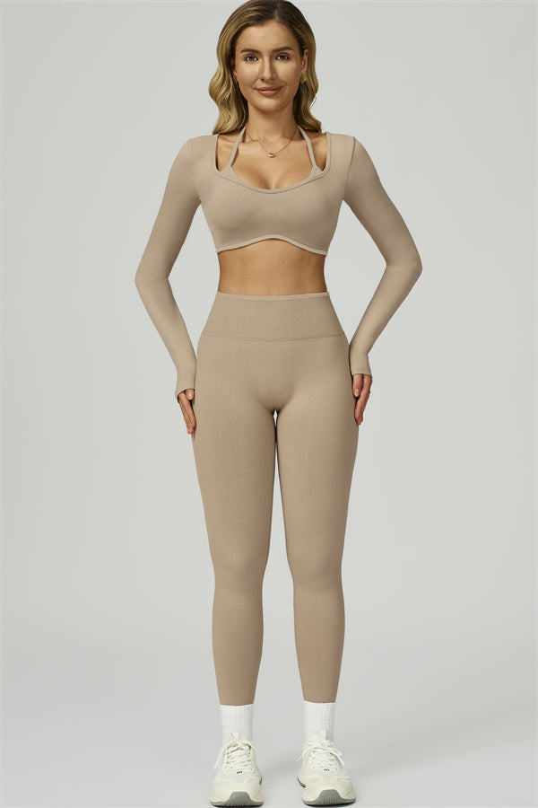 The Prime Long Sleeve Crop Top Leggings 2-Piece Set