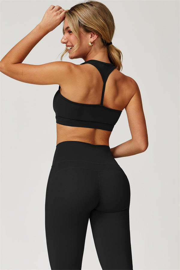 The Epic Sports Bra Flared Leggings 2-Piece Set Black