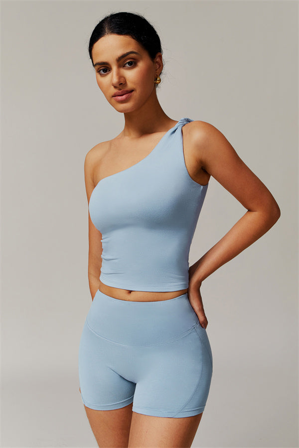 The Luxe One-Shoulder Crop Top