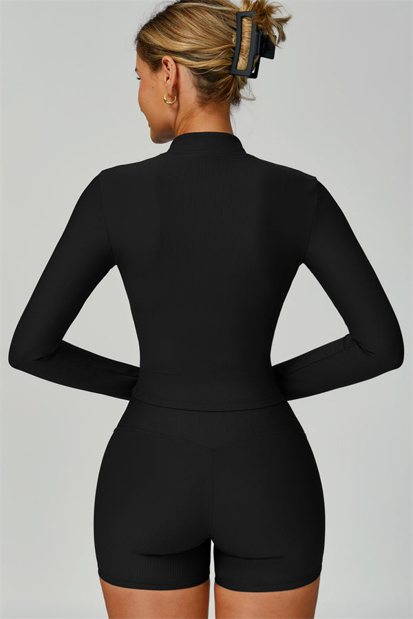 The Burst Jacket Sports Bra Shorts 3-Piece Set