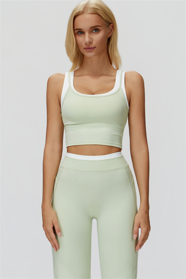 The Canyon Crop Tank Flared Leggings 2-Piece Set Mercury
