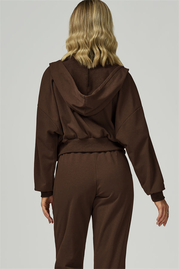 The FlexFit Crop Hoodie Pants 2-Piece Set