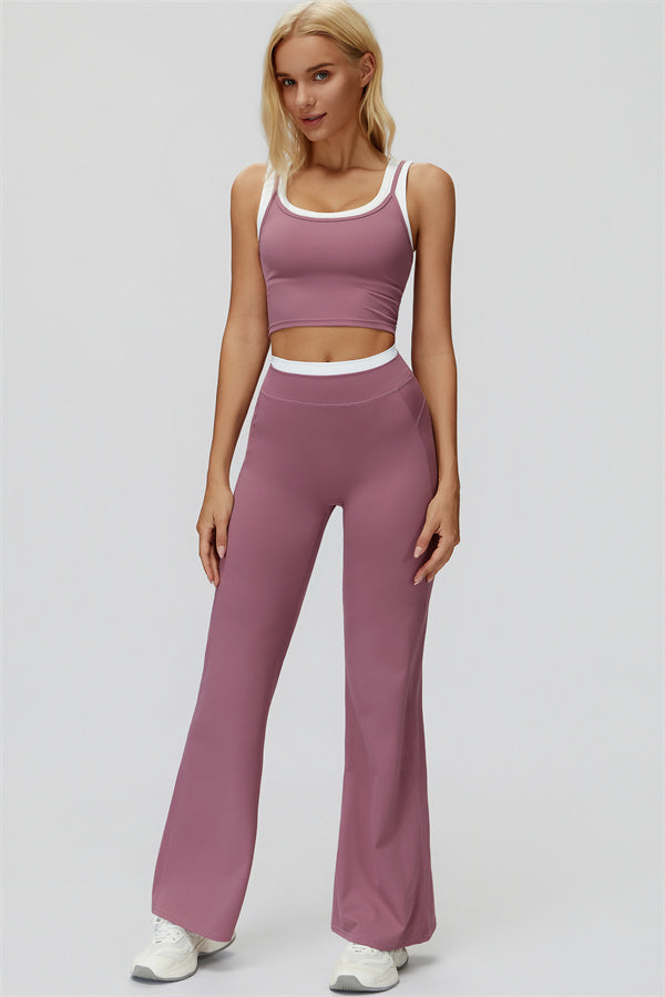 The Canyon Crop Tank Flared Leggings 2-Piece Set