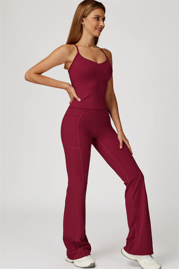 The Propel Crop Top Flared Leggings 2-Piece Set