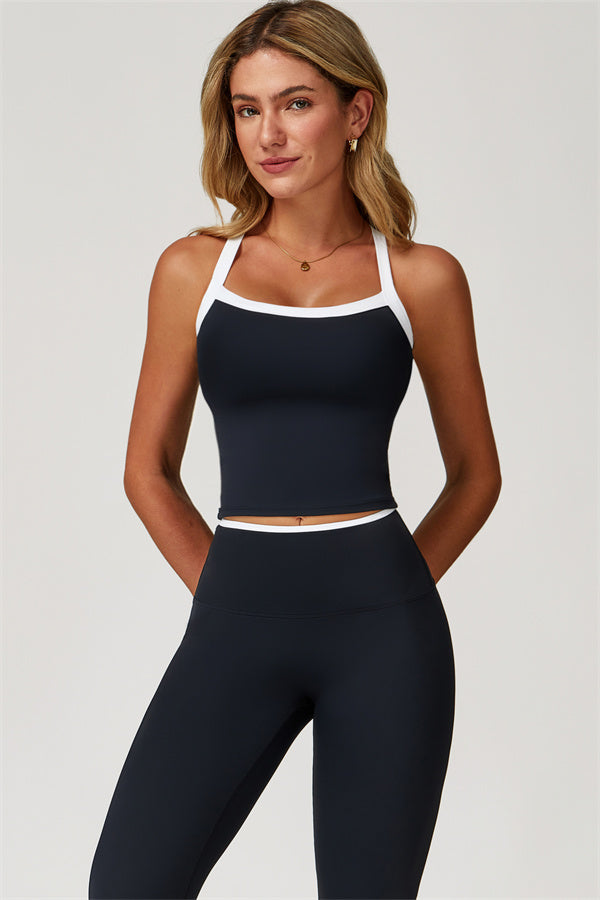 The Quest Cross Back Crop Top Leggings 2-Piece Set