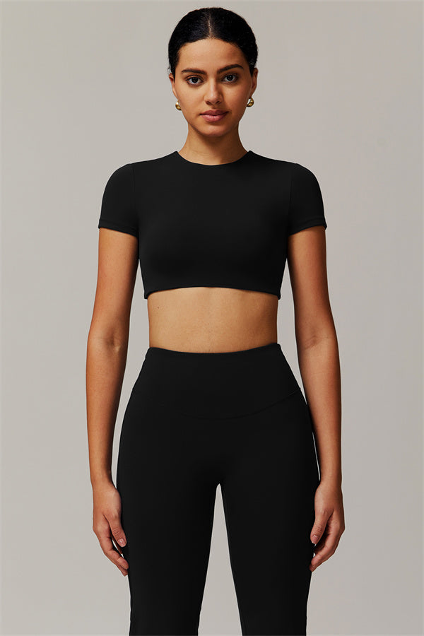 The Delicate Crop Top Flared Leggings 2-Piece Set