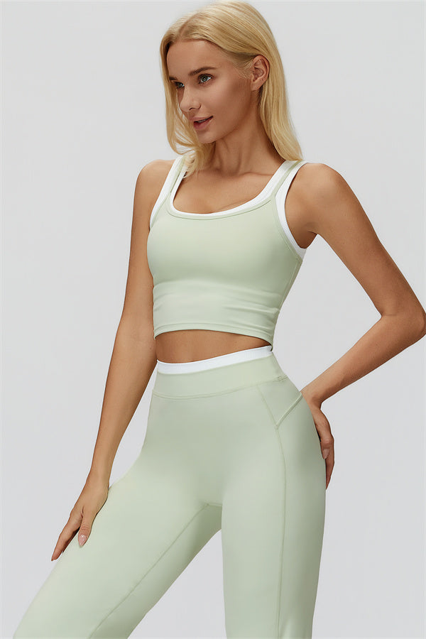The Canyon Crop Tank Flared Leggings 2-Piece Set