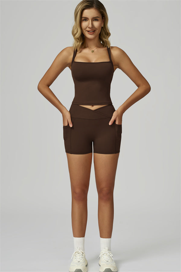 The Flourish Crop Tank Shorts 2-Piece Set