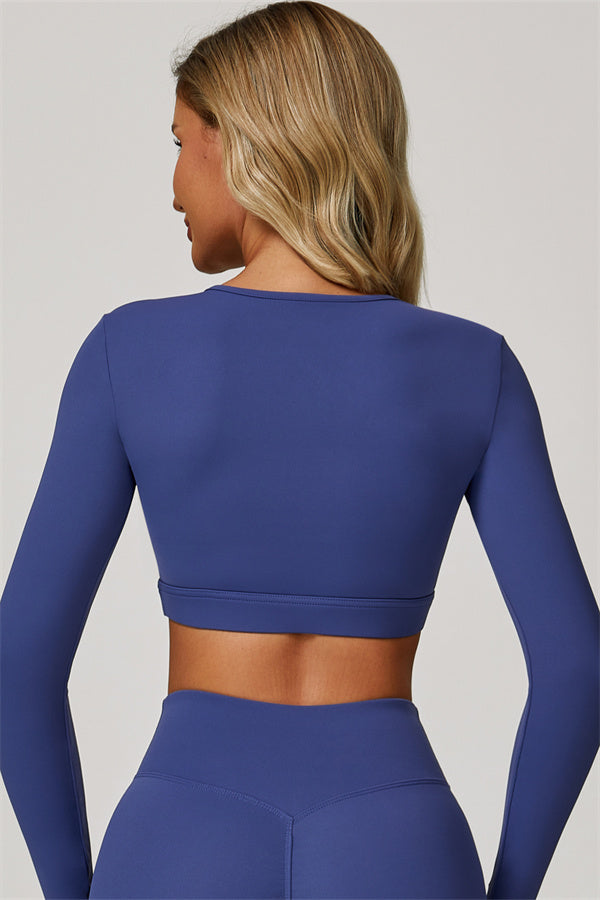 The Lavish Long Sleeve Cut-out Crop Top