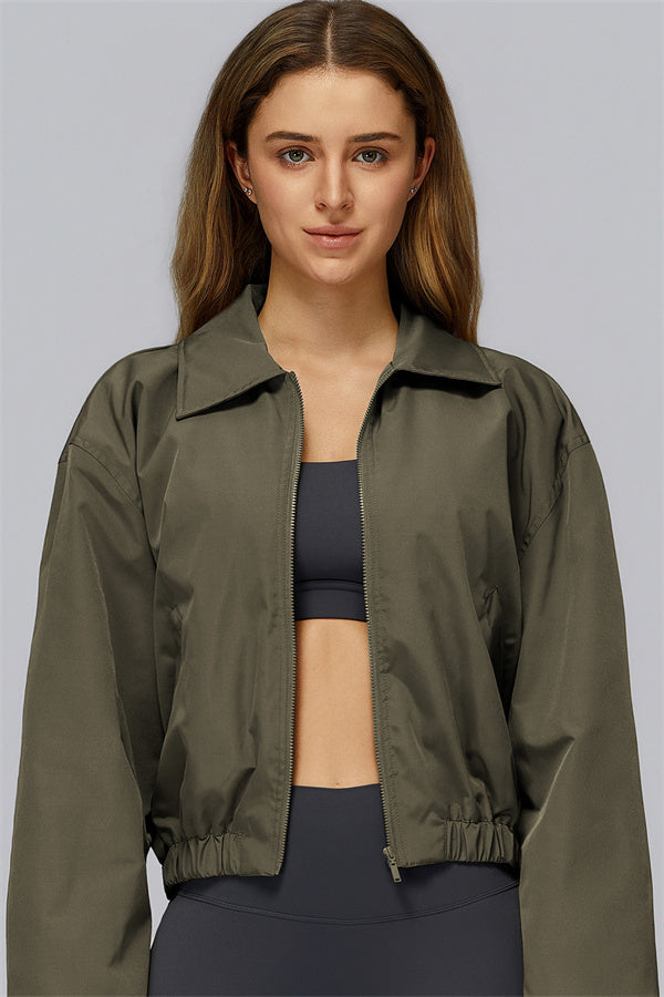 The Elle Form Crop Zip Jacket