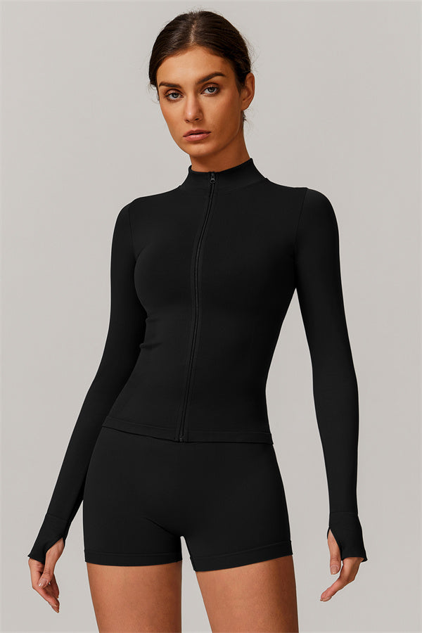 The Nova Luxe Jacket Sports Bra Shorts 3-Piece Set