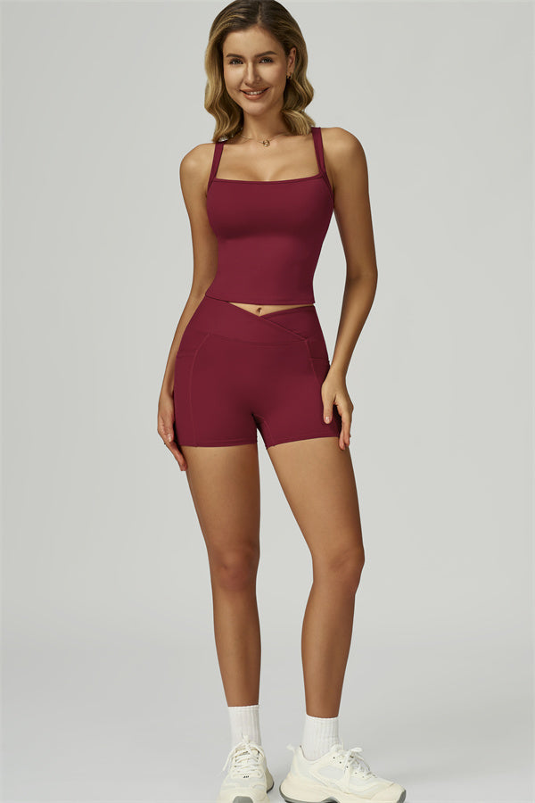 The Flourish Crop Tank Shorts 2-Piece Set