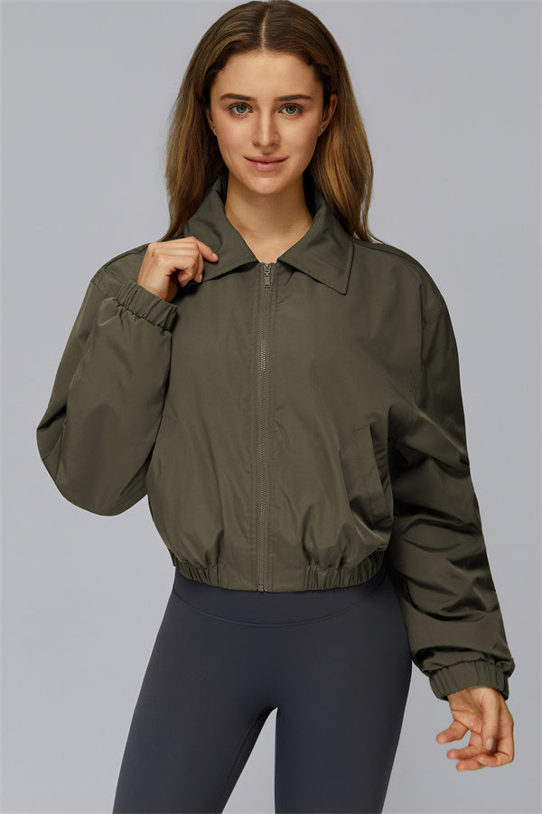 The Elle Form Crop Zip Jacket