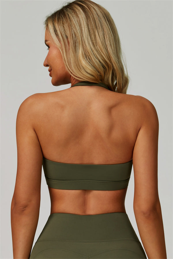 The Bold Halter Sports Bra Flared Leggings 2-Piece Set