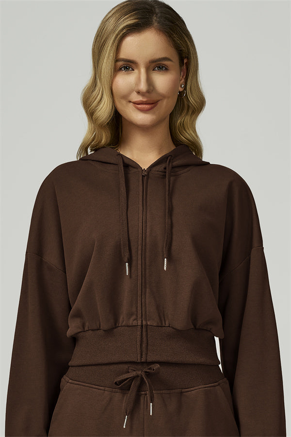 The FlexFit Crop Hoodie Pants 2-Piece Set