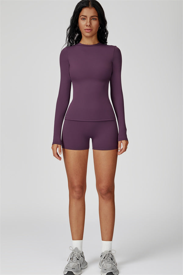 The Oasis Long Sleeve T-shirt Shorts 2-Piece Set
