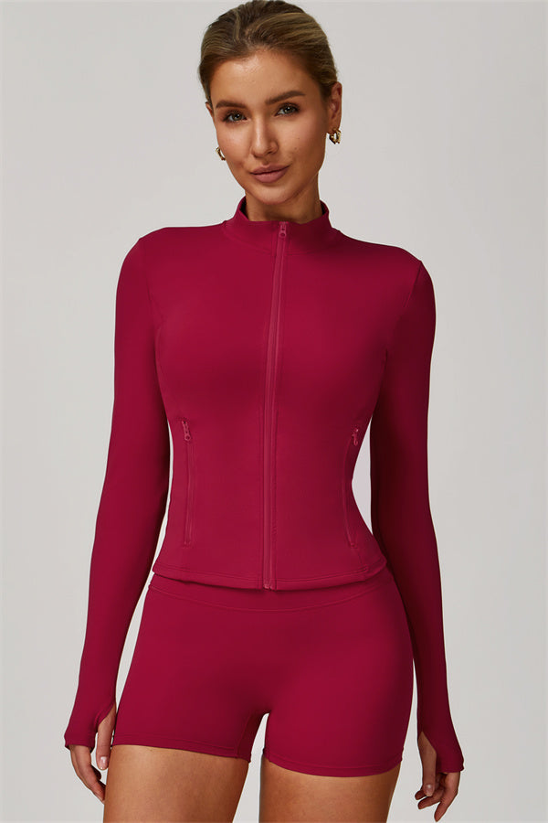 The Refresh Jacket Shorts 2-Piece Set Vivid Carmine