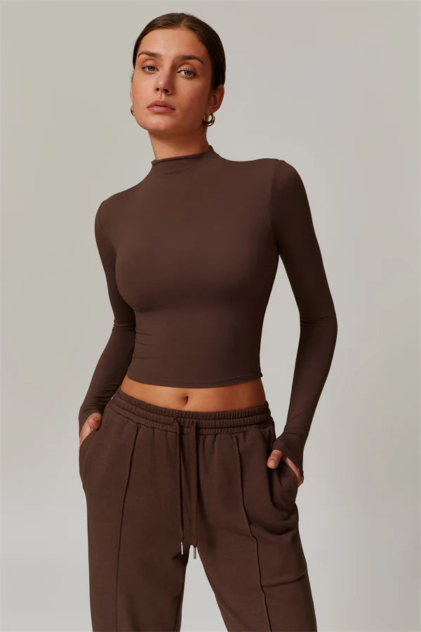 The Motion Crop Top Sweatpants 2-Piece Set Taupe