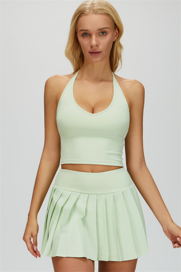 The Dreamy Crop Top Skirt 2-Piece Set Mercury