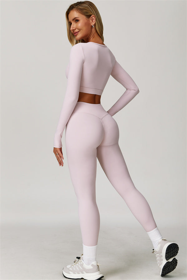 The Lavish Long Sleeve Cut-out Crop Top