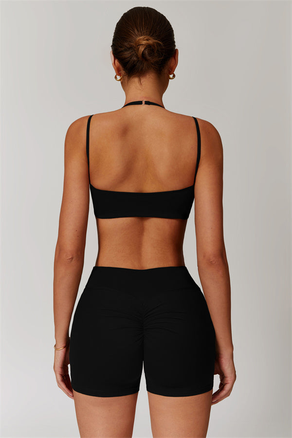 The Flourish Sports Bra Shorts 2-Piece Set Black