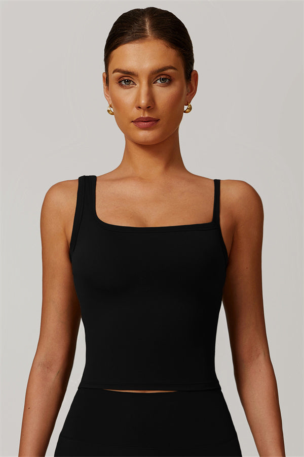 The Flourish Crop Top Black