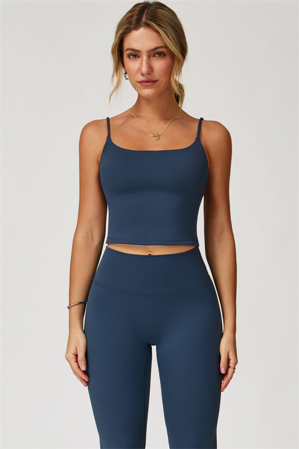 The Agile Crop Top Leggings 2-Piece Set Cobalt