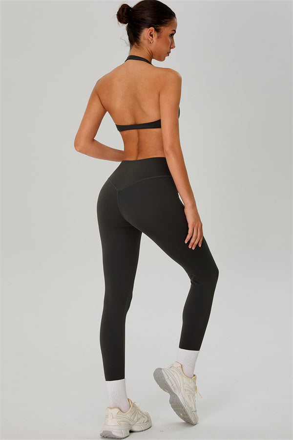The Solid Sports Bra Leggings 2-Piece Set