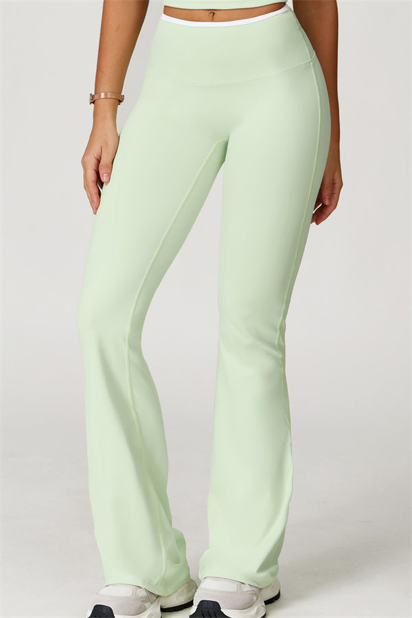 The Quest Cross Back Crop Top Flared Leggings 2-Piece Set