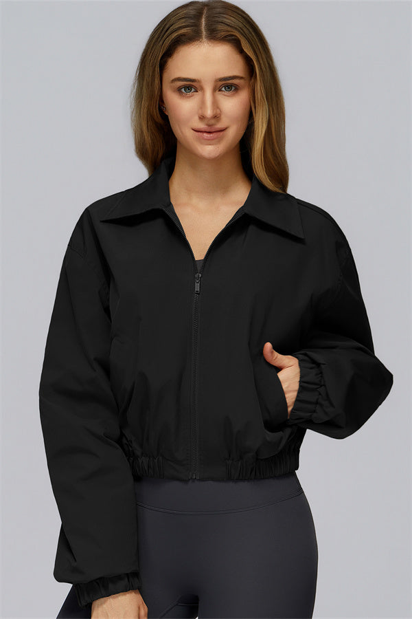 The Elle Form Crop Zip Jacket