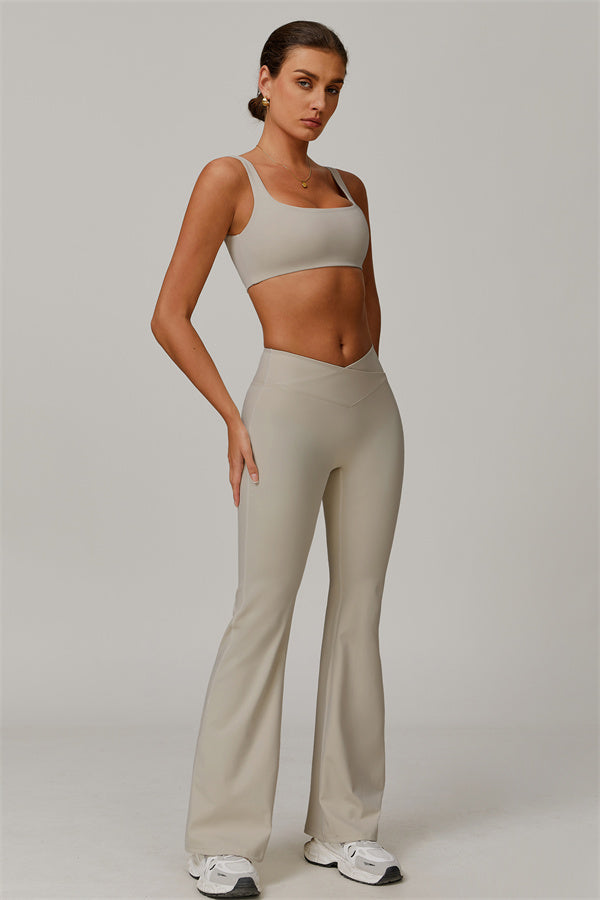 The Halo Sports Bra Flared Leggings 2-Piece Set