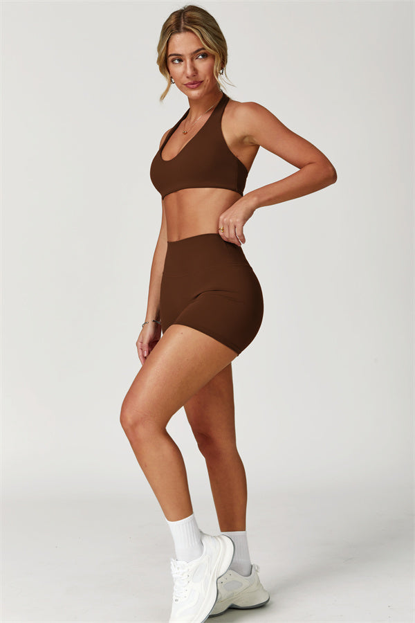 The Boost Halter Sports Bra Isabella Shorts 2-Piece Set