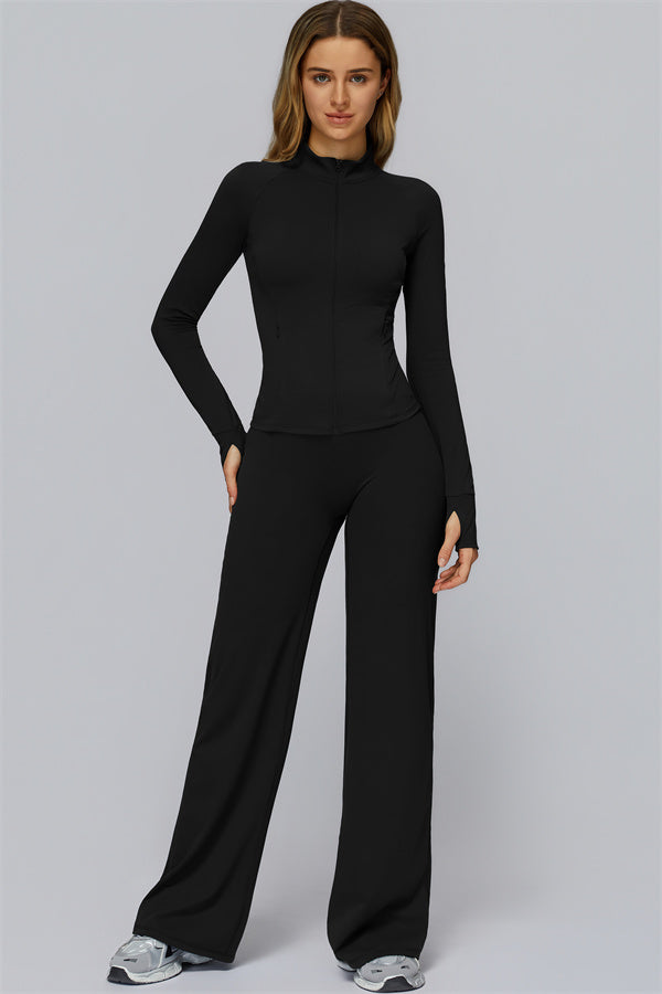 The FlexCore Pure Zip Jacket Flared Leggings 2-Piece Set