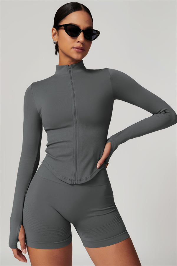 The Delight Jacket Shorts 2-Piece Set Shuttle Grey