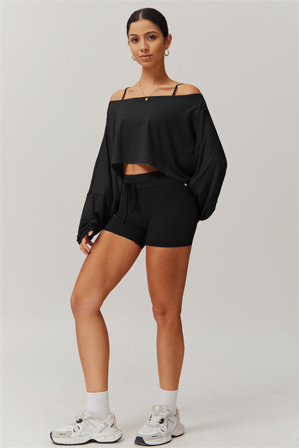 The Resonate Drift Cropped Pullover Shorts 2-Piece Set