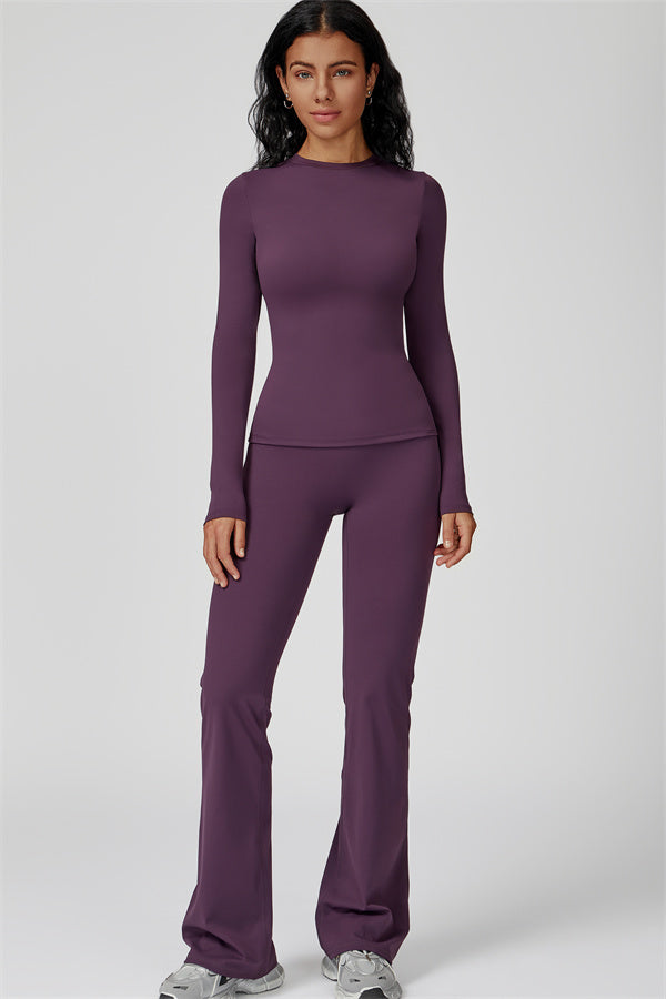 The Oasis Long Sleeve T-shirt Flared Leggings 2-Piece Set