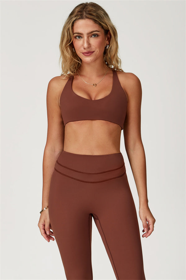 The Boost Crossback Sports Bra Enigma Leggings 2-Piece Set
