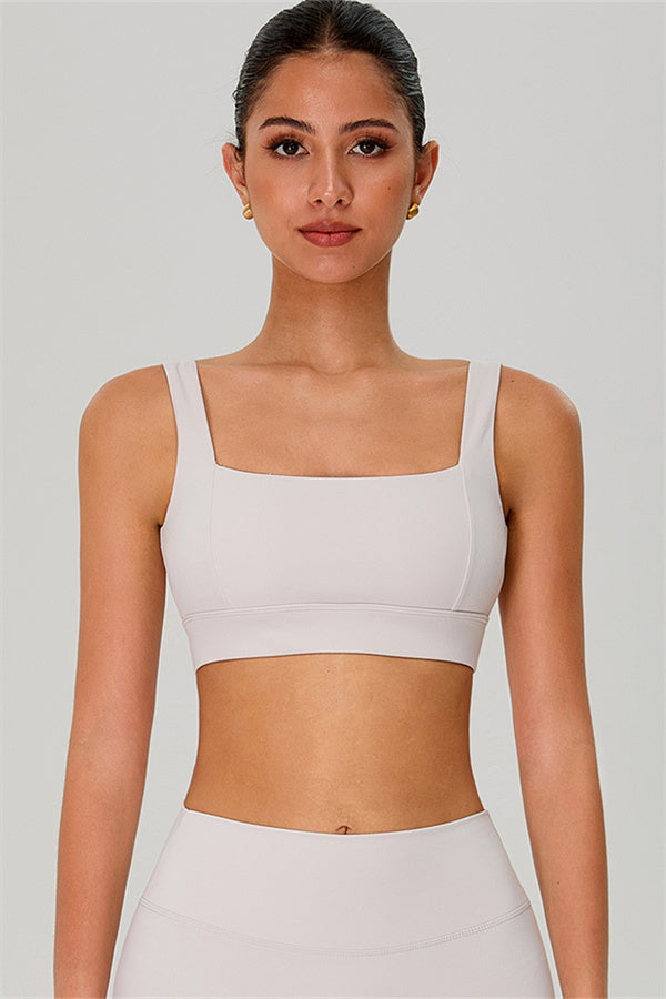 The Jewel Sports Bra Pearl White