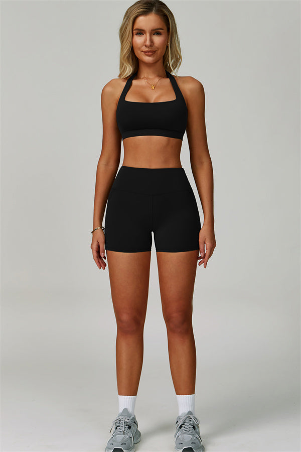 The Bold Halter Sports Bra Shorts 2-Piece Set