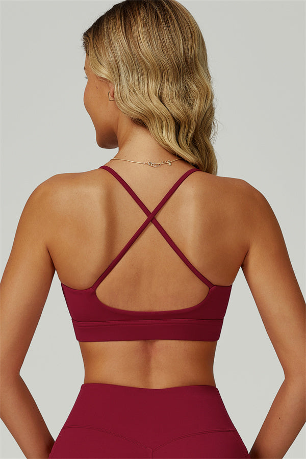 The Flourish Sports Bra Burgundy